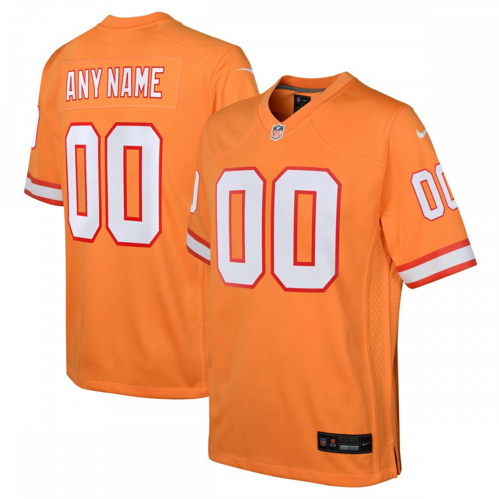 Tampa Bay Buccaneers Nike Youth Custom Throwback Game Jersey - Orange-GridironStore
